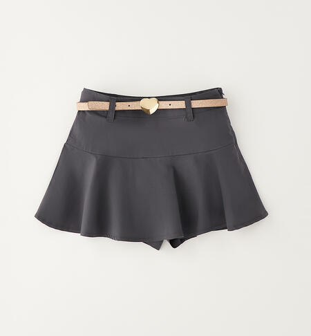 Gonna pantalone da ragazza GRIGIO-0567