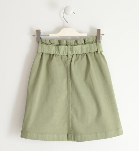 Girl¿s skirt with belt  from 8 to 16 years by iDO TEA GREEN-5521