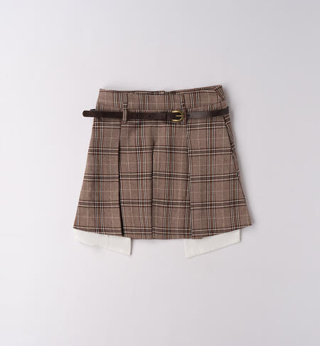 Gonna per ragazza MARRONE-0853