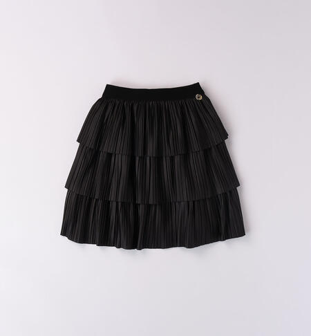 iDO pleated skirt for girls aged 8 to 16 years NERO-0658