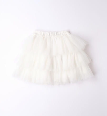 Gonna ragazza in tulle da 8 a 16 anni iDO PANNA-0112
