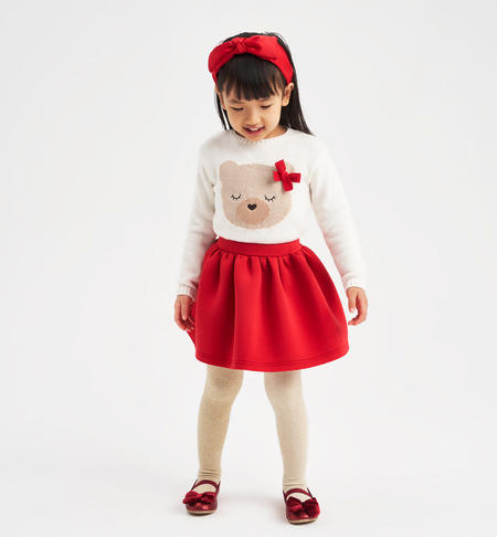 Girls red skirt from 9 months to 8 years iDO ROSSO-2253
