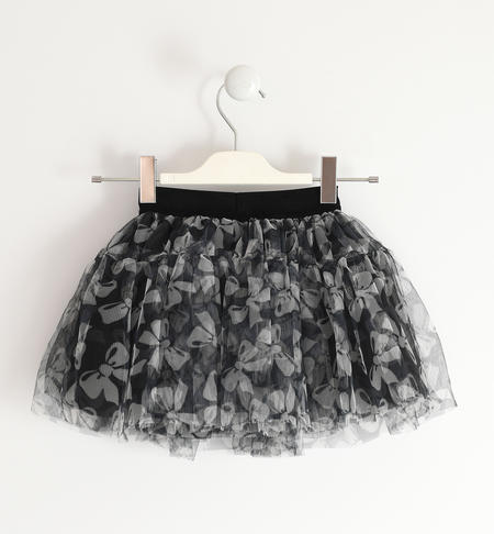 Little girls tulle skirt from 9 months to 8 years iDO PANNA-GRIGIO-6UH4