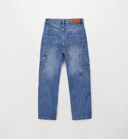 Jeans 100% cotone ragazzo STONE WASHED CHIARO-7400
