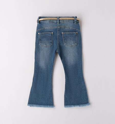 Jeans a zampa bambina STONE WASHED CHIARO-7400
