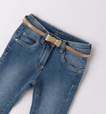 Jeans a zampa bambina STONE WASHED CHIARO-7400
