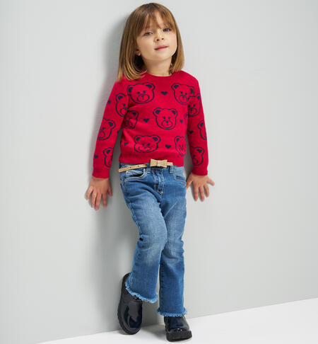 Jeans a zampa bambina BLU