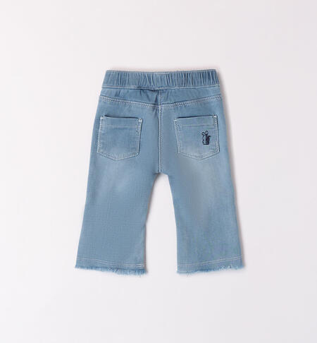 Jeans a zampa per bimba LAVATO CHIARISSIMO-7300