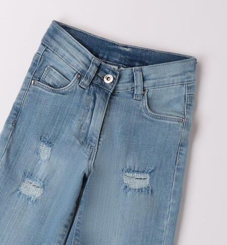 Jeans ampio bambina  BLU CHIARO LAVATO-7310