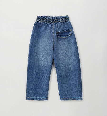 Jeans balloon bambina STONE WASHED CHIARO-7400