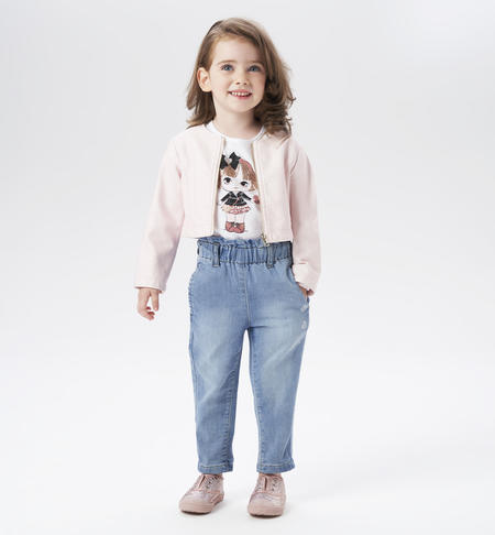 Girl's jeans with rhinestones BLUE