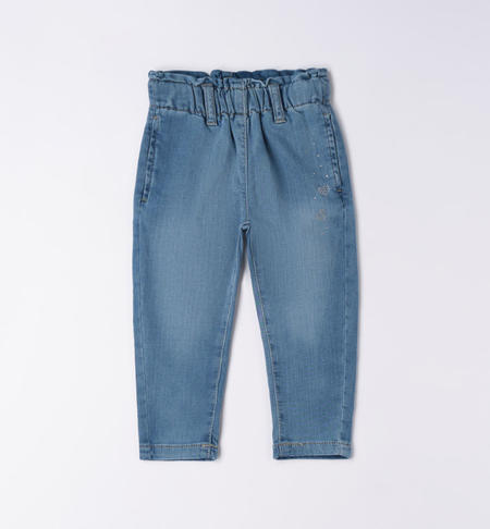 iDO jeans for girls with rhinestones from 9 months to 8 years STONE BLEACH-7350