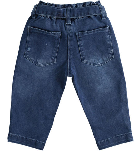Jeans bambina in cotone stretch - da 9 mesi a 8 anni iDO STONE WASHED-7450