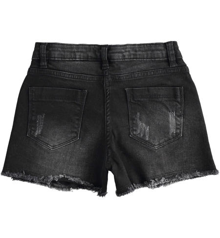 iDO high-waisted denim shorts for girls from 8 to 16 years old NERO-7990