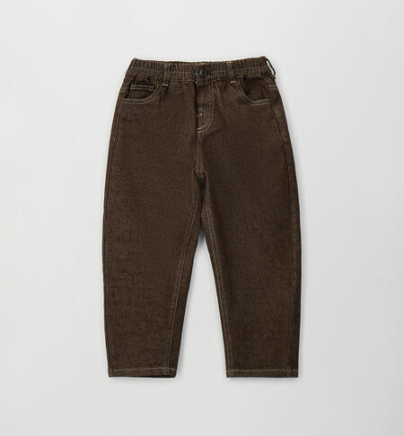 Jeans bambino baggy DENIM MARRONE-7854