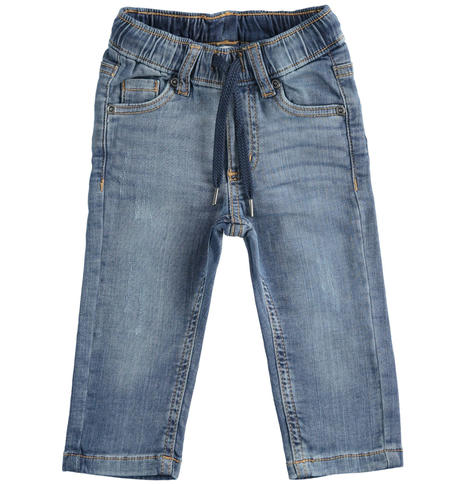 Jeans bambino con elastico in vita - da 9 mesi a 8 anni iDO STONE WASHED-7450