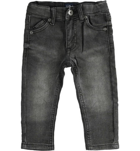 Jeans in stretch cotton for boys from 9 months to 8 years iDO NERO-7991