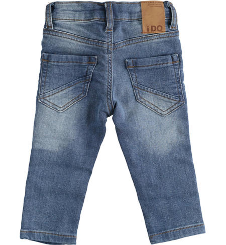 Jeans in stretch cotton for boys from 9 months to 8 years iDO STONE WASHED-7450