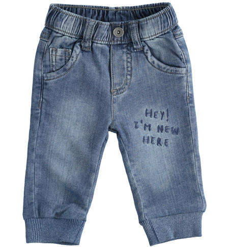 Cotton stretch baby boy jeans from 1 to 24 months iDO STONE WASHED-7450