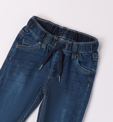 Jeans con coulisse per bambino STONE WASHED-7450