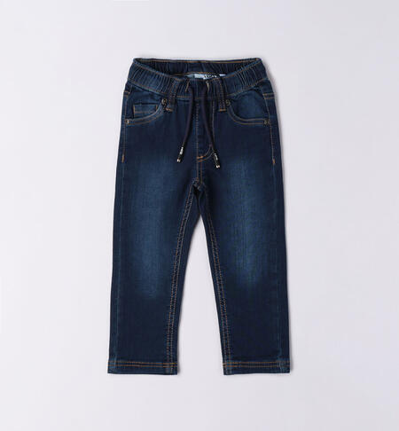 iDO jeans with an elasticated waistband for boys from 9 months to 8 years BLU-7750