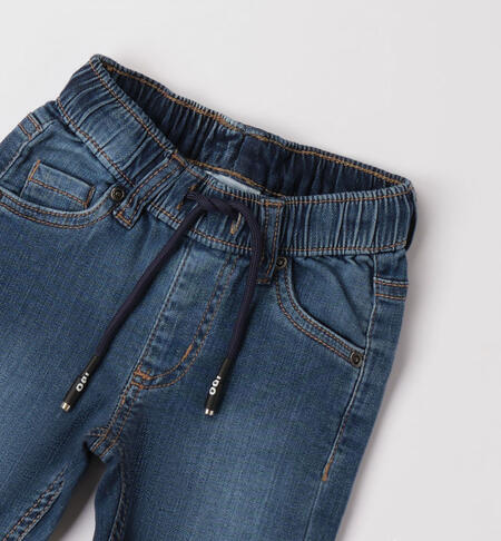 Jeans con elastico per bambino da 9 mesi a 8 anni iDO STONE WASHED CHIARO-7400
