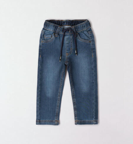 iDO jeans with an elasticated waistband for boys from 9 months to 8 years STONE WASHED CHIARO-7400