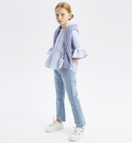 Girl's jeans with pockets LAVATO CHIARISSIMO-7300