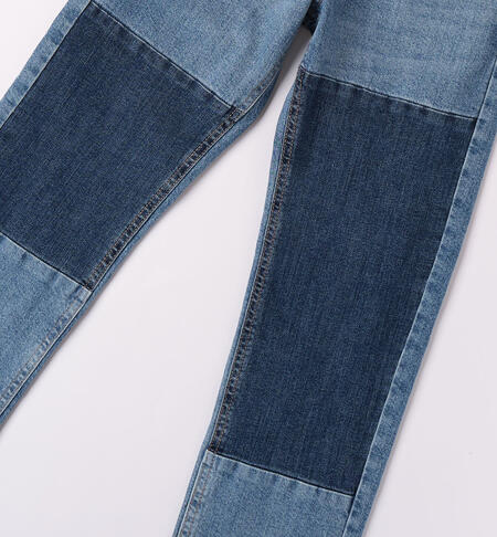 Jeans con toppe per ragazzo LAVATO CHIARISSIMO-7300