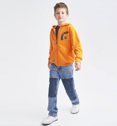Boys' jeans with patches BLUE