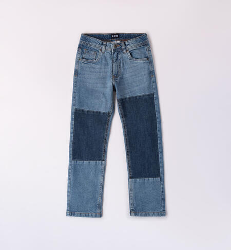 Boys' jeans with patches LAVATO CHIARISSIMO-7300