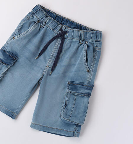 Boys' denim shorts with large pockets LAVATO CHIARISSIMO-7300