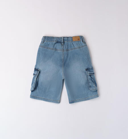 Jeans corto con tasconi per ragazzo LAVATO CHIARISSIMO-7300