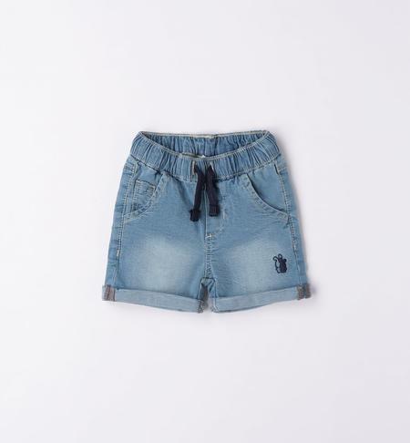 iDO short jeans for baby boy from 1 to 24 months STONE BLEACH-7350
