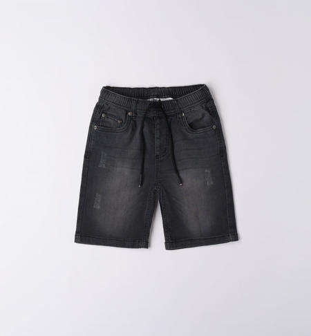 Jeans corto per ragazzo NERO