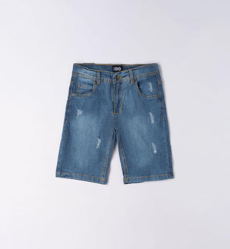 iDO short jeans for boys from 8 to 16 years STONE BLEACH-7350