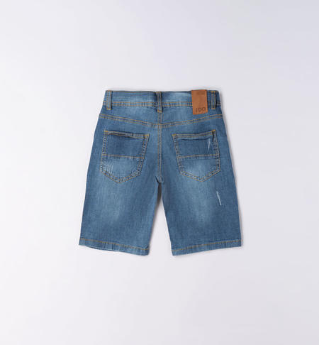 iDO short jeans for boys from 8 to 16 years STONE BLEACH-7350