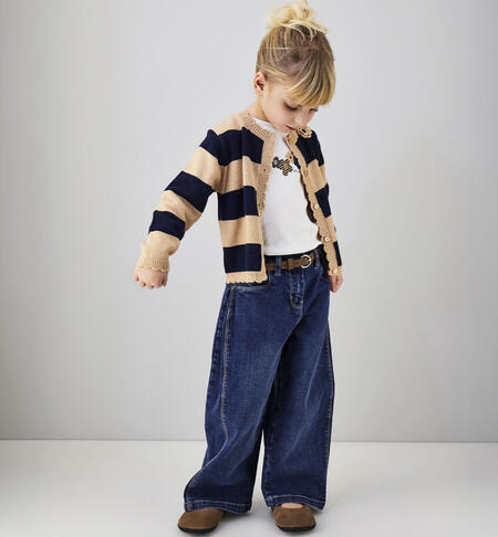 Jeans da bambina con cintura BLU