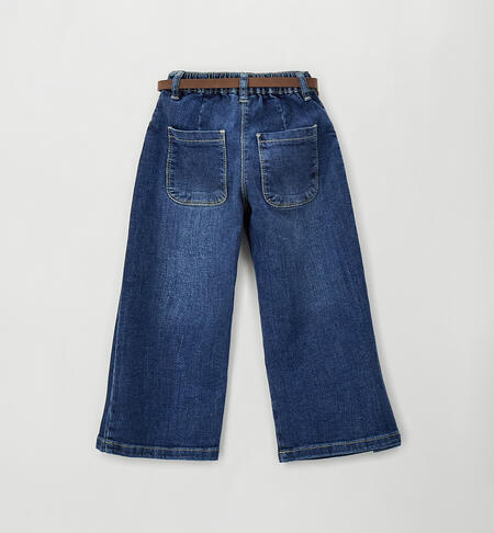Jeans da bambina con cintura STONE WASHED MEDIUM BLUE -7044