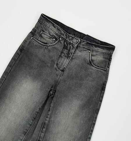 Jeans iDO ragazza BLACK STONE WASH+OVERDYED BEIGE-7919