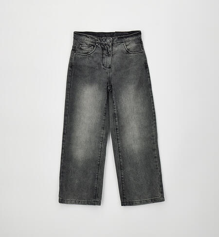 Jeans iDO ragazza BLACK STONE WASH+OVERDYED BEIGE-7919
