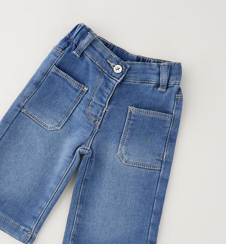Jeans larghi neonata STONE WASHED CHIARO-7400