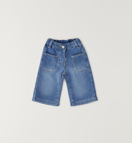 Jeans larghi neonata STONE WASHED CHIARO-7400