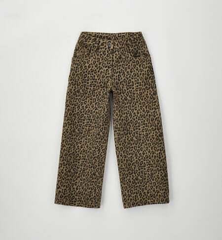 Jeans leopardato ragazza MARRONE-MARRONE-6CDS