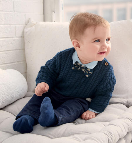Jeans neonato iDOMini BLU