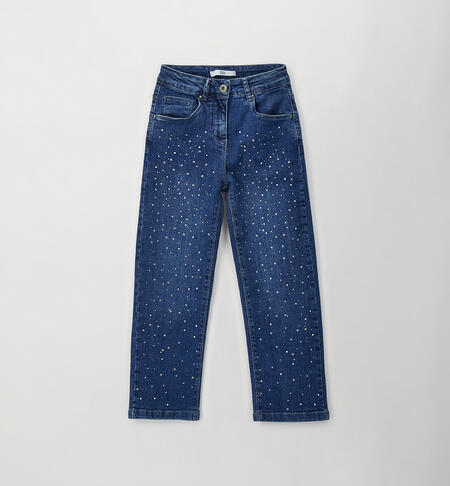 Jeans ragazza con strass BLU LAVATO-7410