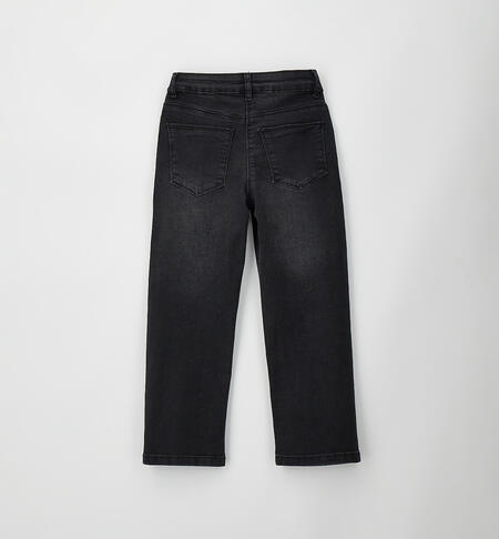Jeans ragazza con strass NERO-7990