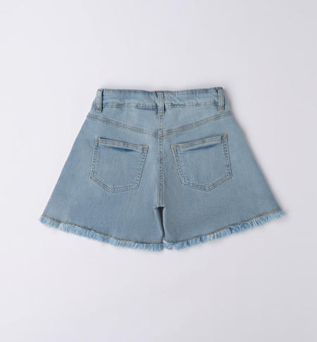 iDO short jeans for girls from 8 to 16 years BLU CHIARO LAVATO-7310