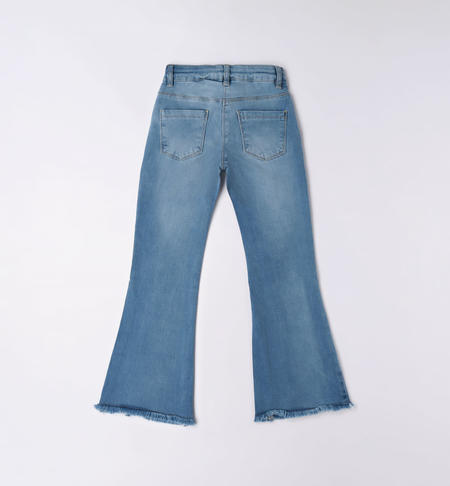 iDO fringed jeans for girls from 8 to 16 years STONE BLEACH-7350