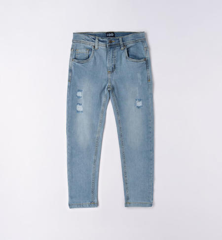 Jeans ragazzo con rotture da 8 a 16 anni iDO LAVATO CHIARISSIMO-7300